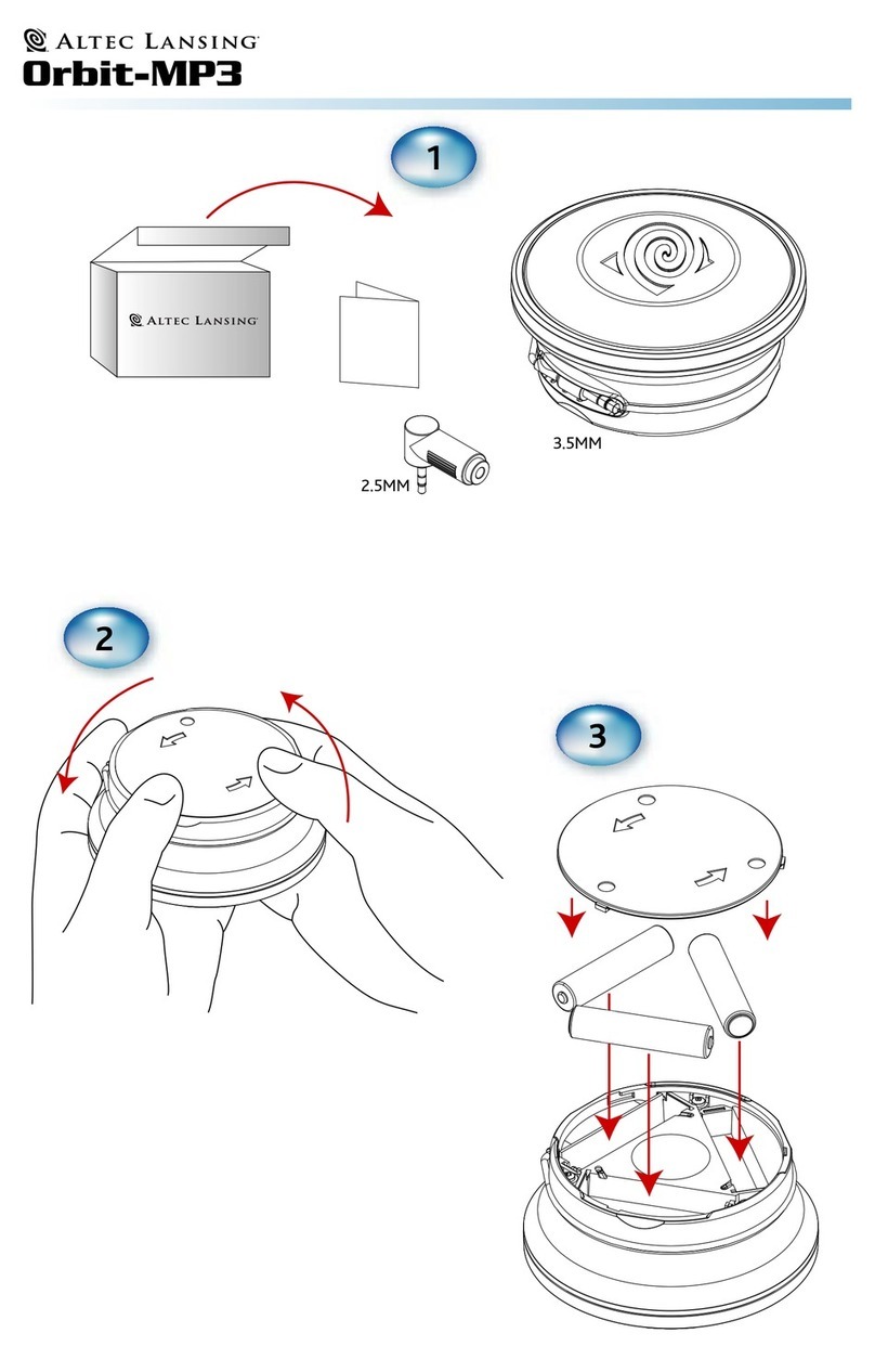 Altec Lansing ORBIT-MP3 - QUICK CONNECT CARD User manual