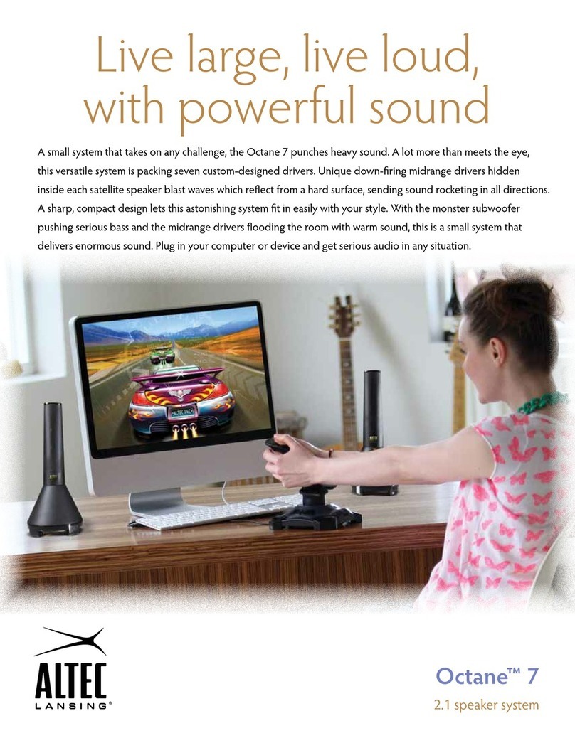 Altec Lansing OCTANE 7 User manual Altec Lansing OCTANE 7 User manual