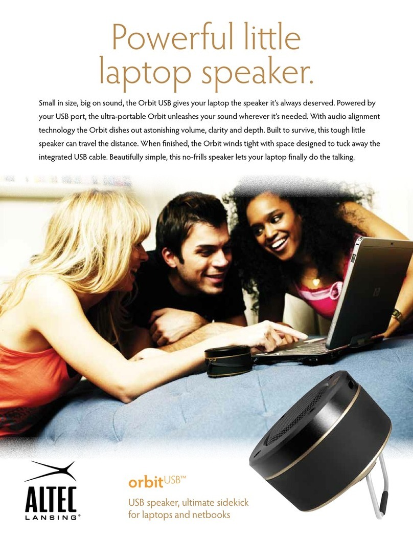 Altec Lansing ORBIT USB User manual Altec Lansing ORBIT USB User manual