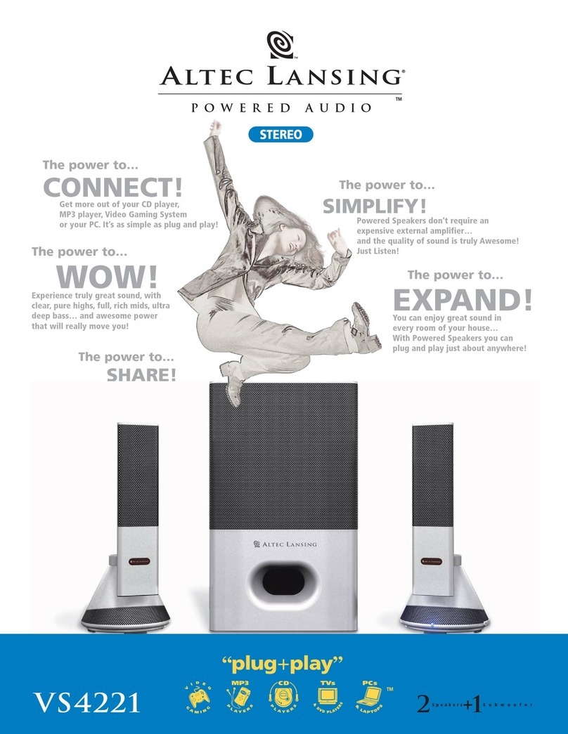 Altec Lansing VS4221 User manual