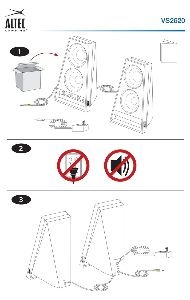 Altec Lansing VS2620 User manual Altec Lansing VS2620 User manual