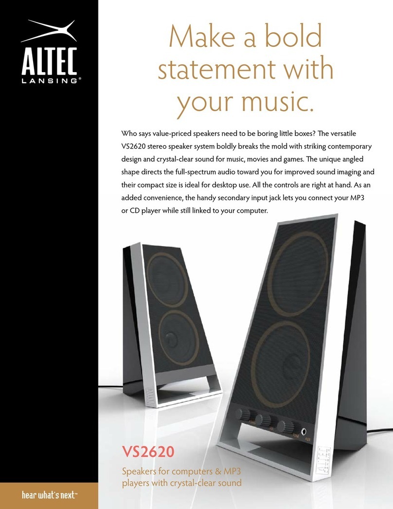 Altec Lansing VS2620 User manual