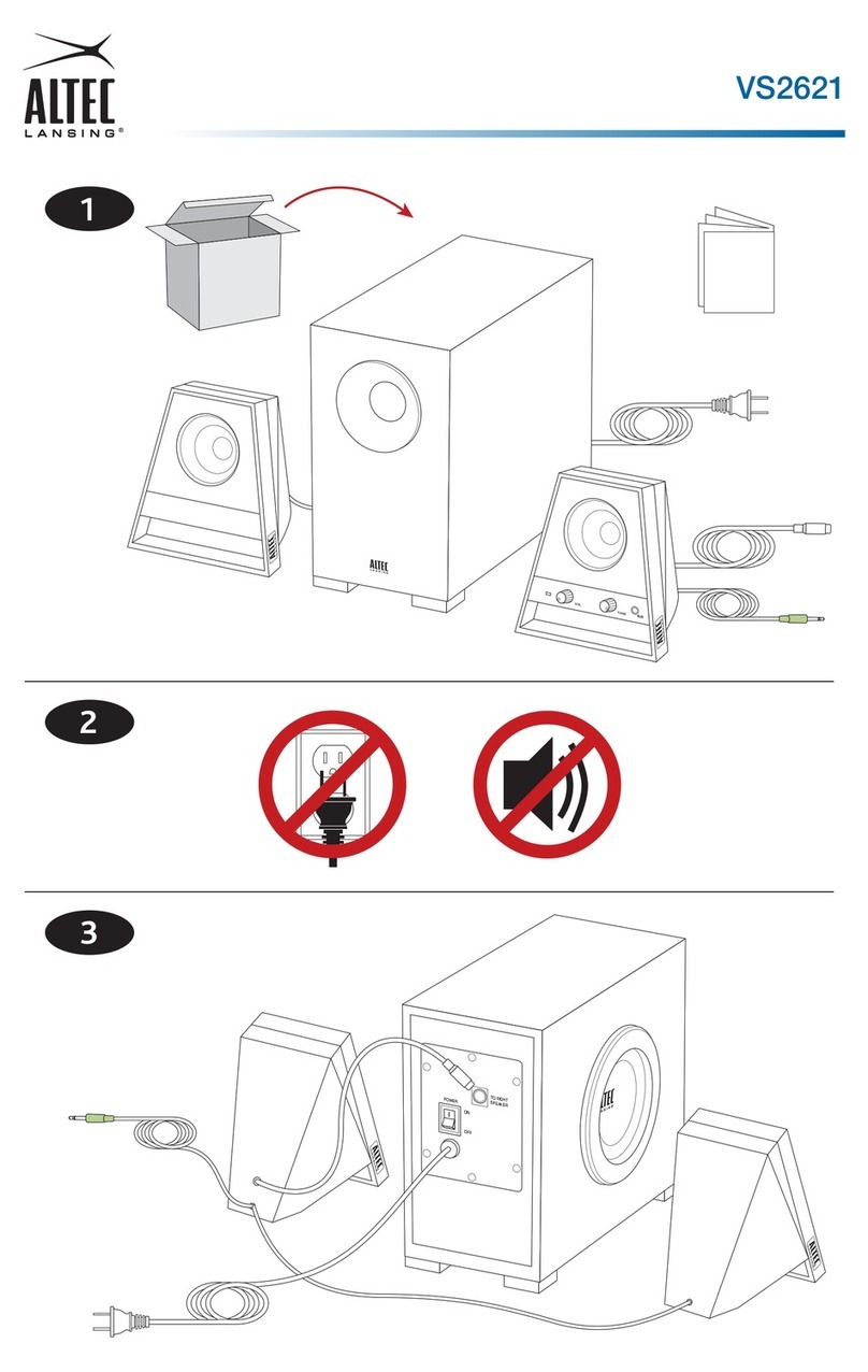 Altec Lansing VS2621 User manual