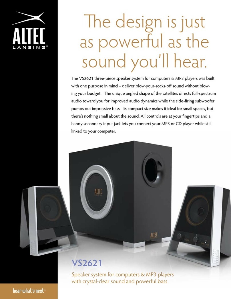 Altec Lansing VS2621 User manual