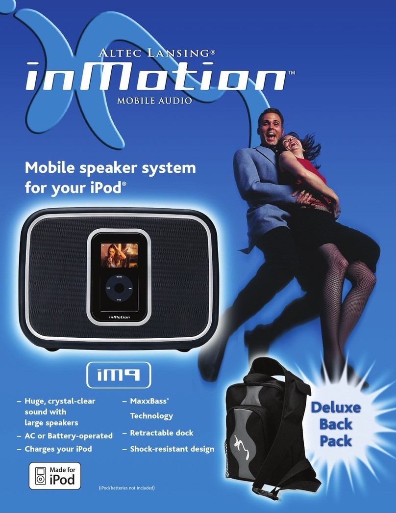 Altec Lansing inMotion IM9 User manual