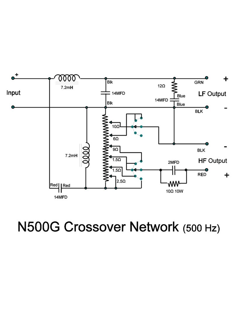 Altec Lansing N500G CROSSOVER NETWORK - SCHEMATIC manual