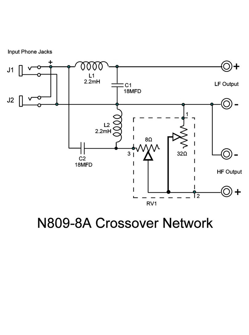 Altec Lansing N809-8A CROSSOVER NETWORK - SCHEMATIC manual