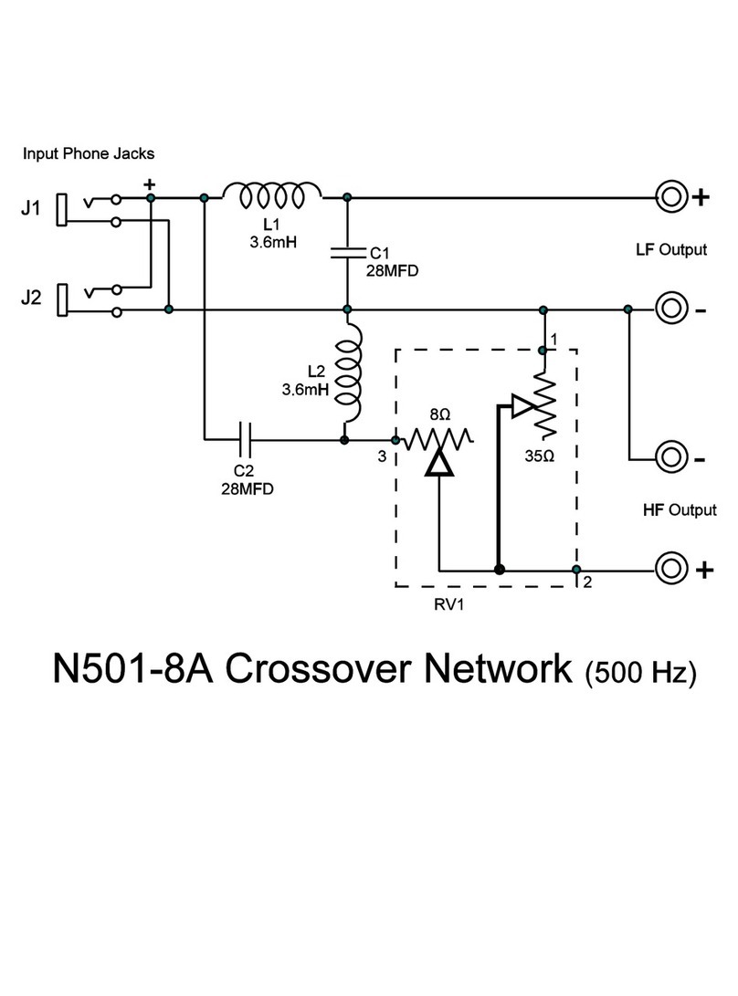 Altec Lansing N501-8A CROSSOVER NETWORK - SCHEMATIC User manual
