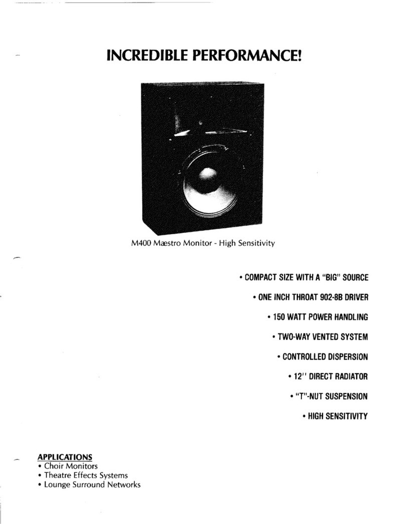 Altec Lansing M400 SPEAKER SYSTEM User manual