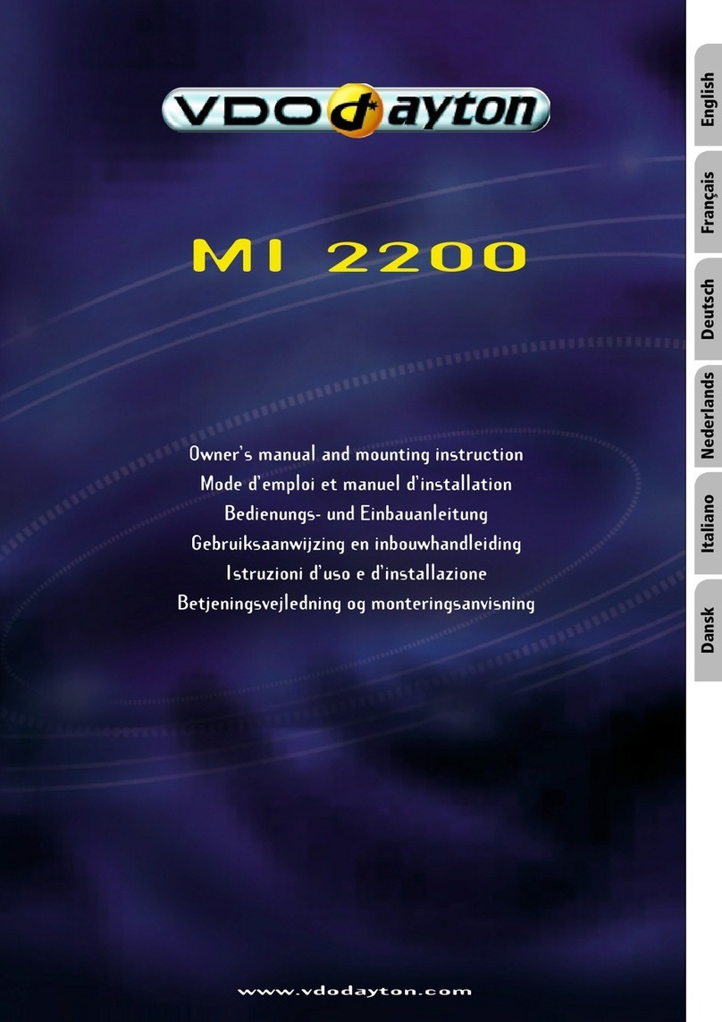 VDO MI 2200 Installation and owner's manual