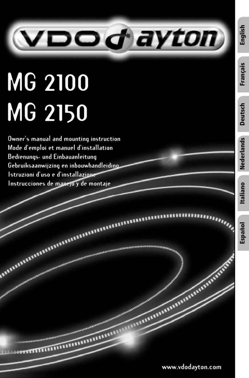VDO MG 2100 User manual VDO MG 2100 User manual
