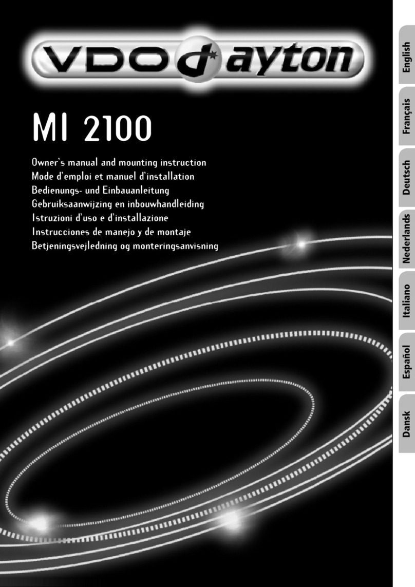 VDO MI 2100 User manual