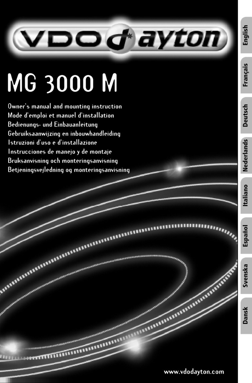 VDO MG 3000 M User manual
