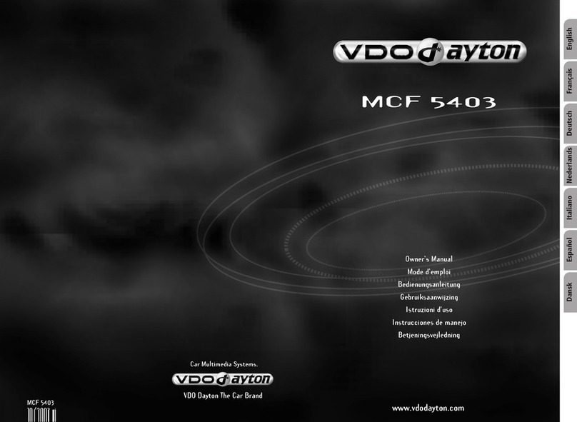 VDO MCF 5403 owner's manual