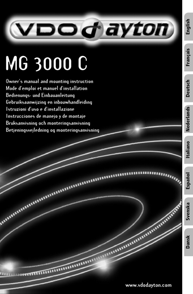 VDO MG 3000 - User manual VDO MG 3000 - User manual