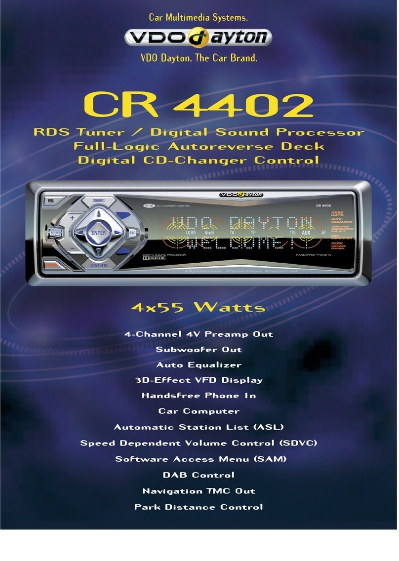 VDO CR 4402 User manual