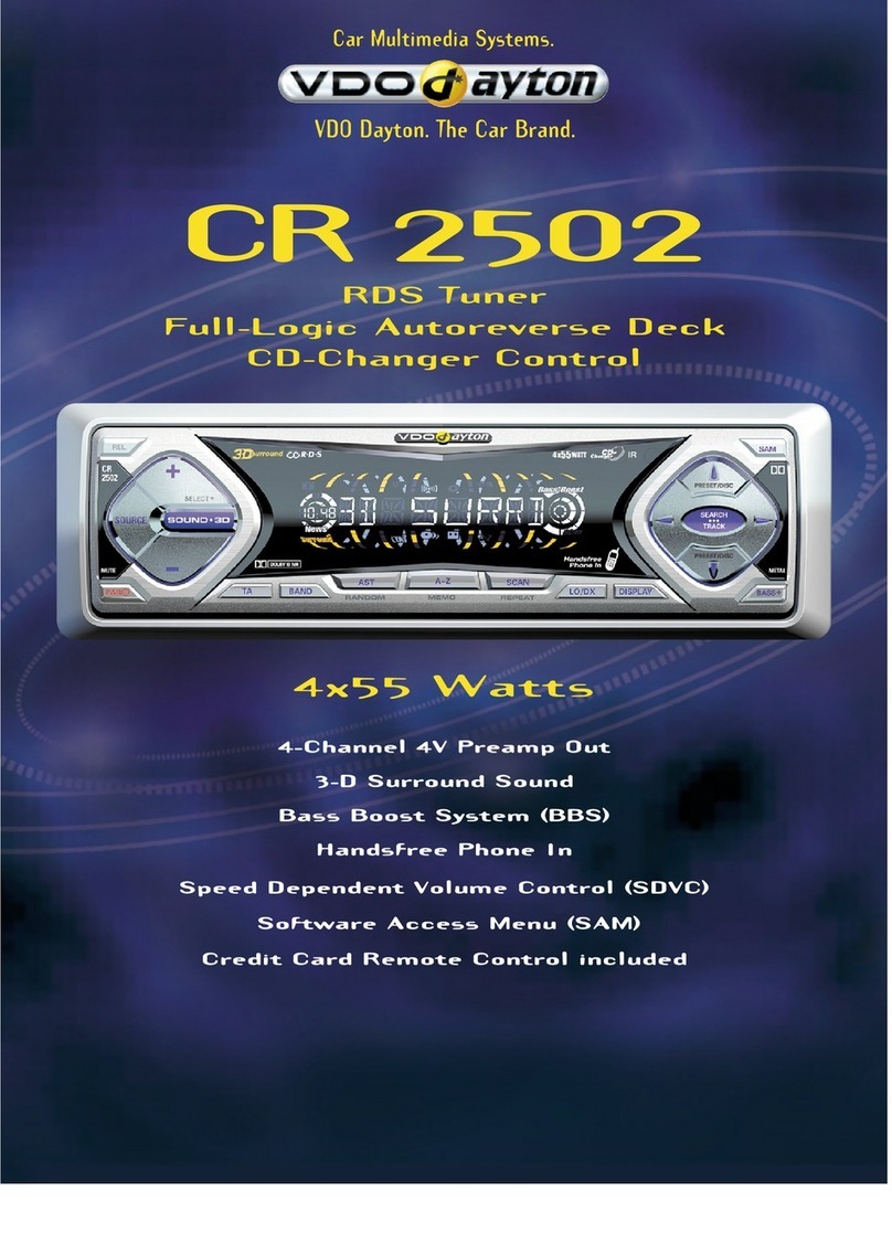 VDO CR 2502 User manual