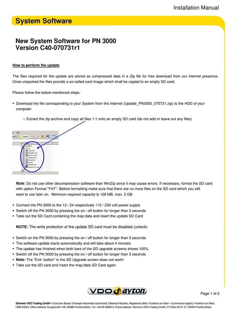 VDO PN 3000 - installation manual
