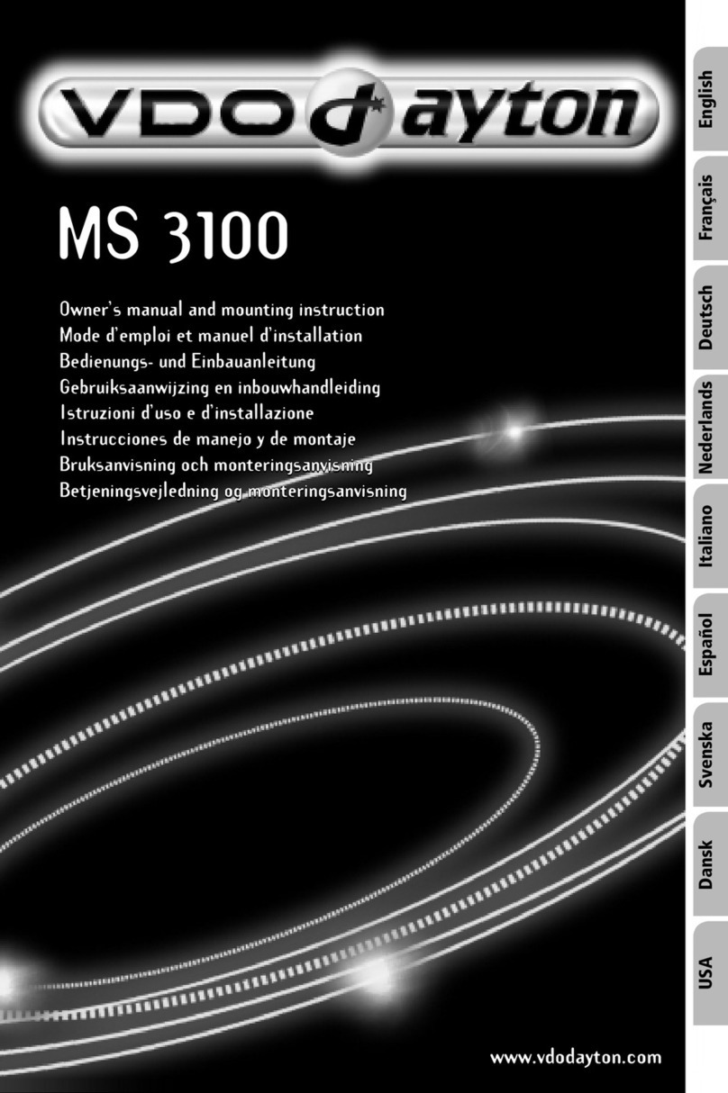 VDO MS 3100 - owner's manual