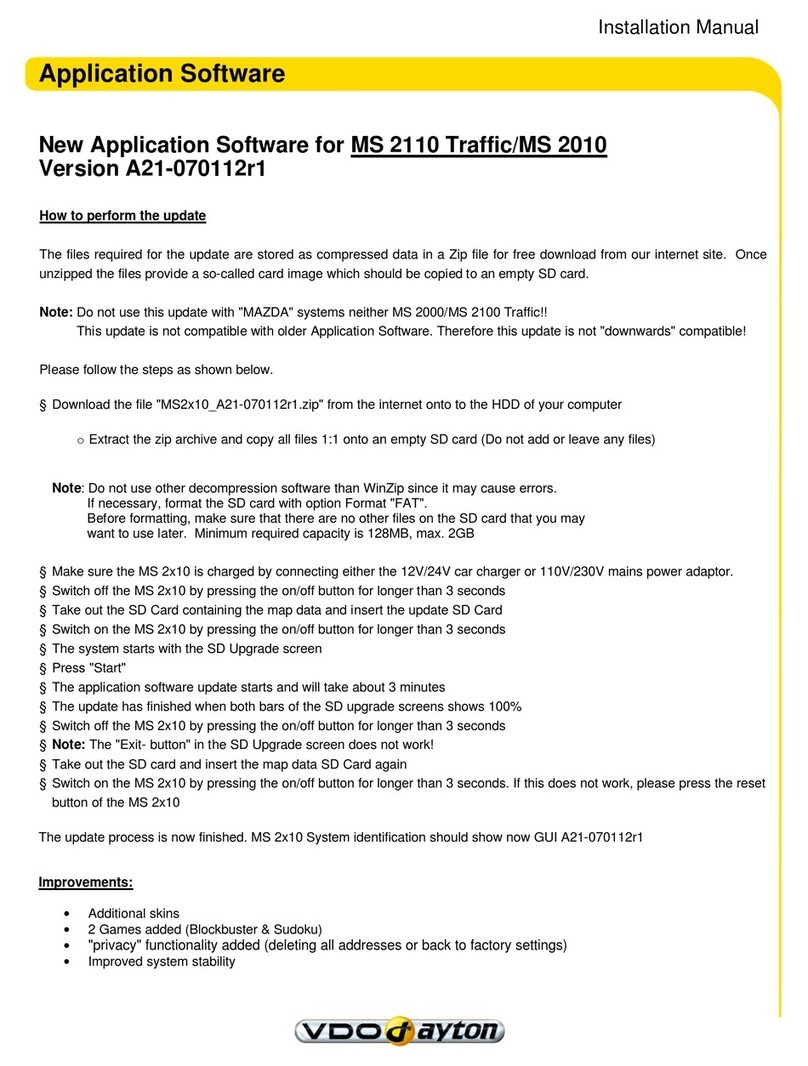 VDO MS 2010 - User manual