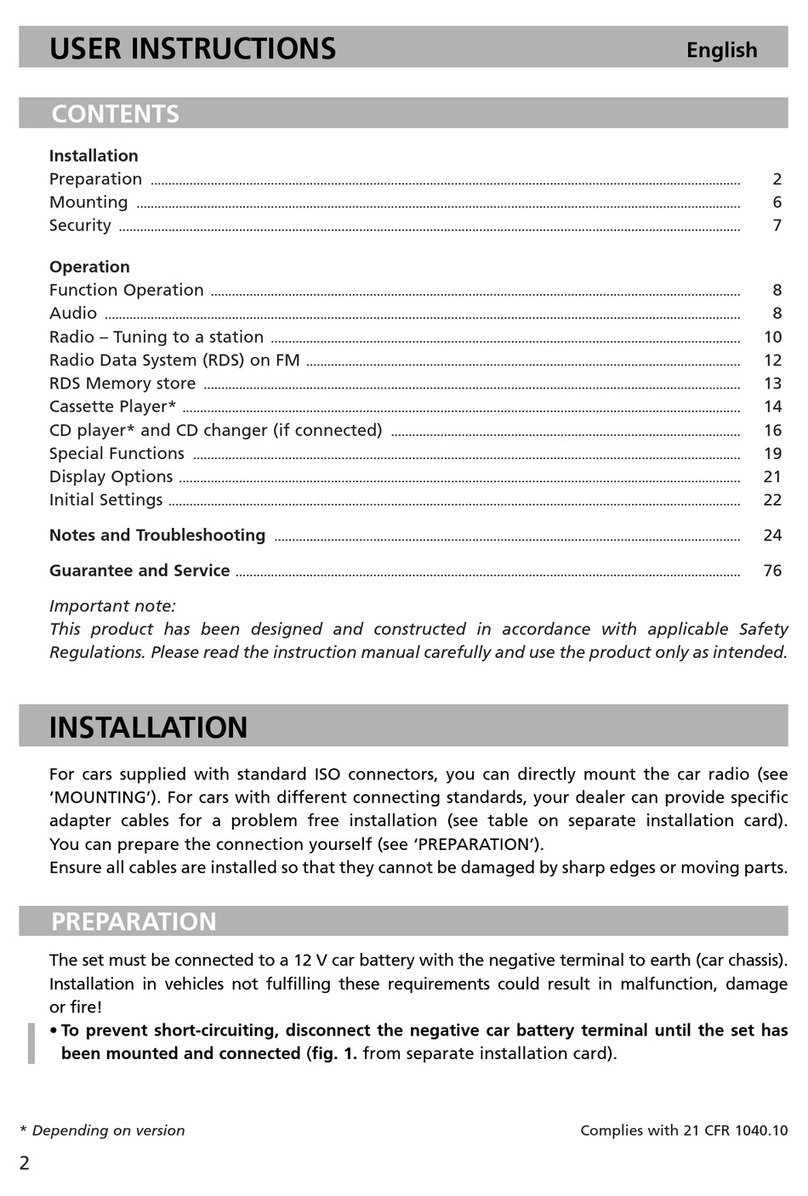 VDO CD 3300 - User manual