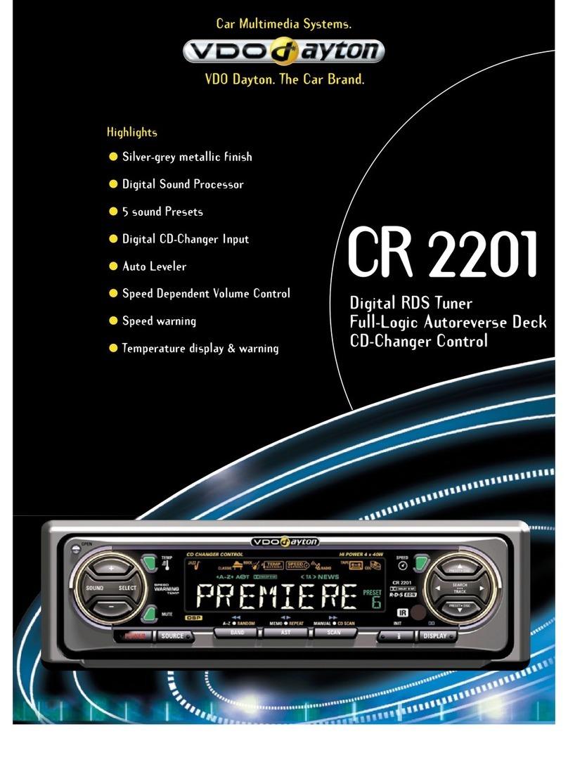 VDO CR 2201 User manual