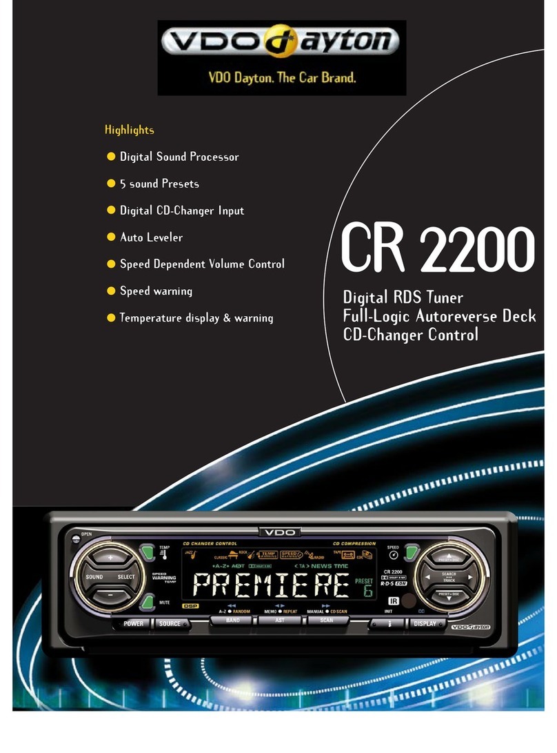 VDO CR 2200 User manual