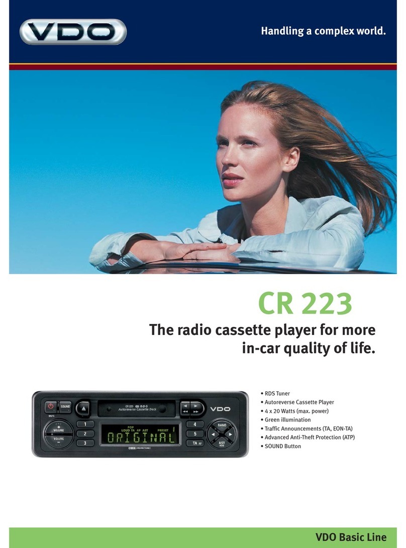 VDO CR 223 User manual