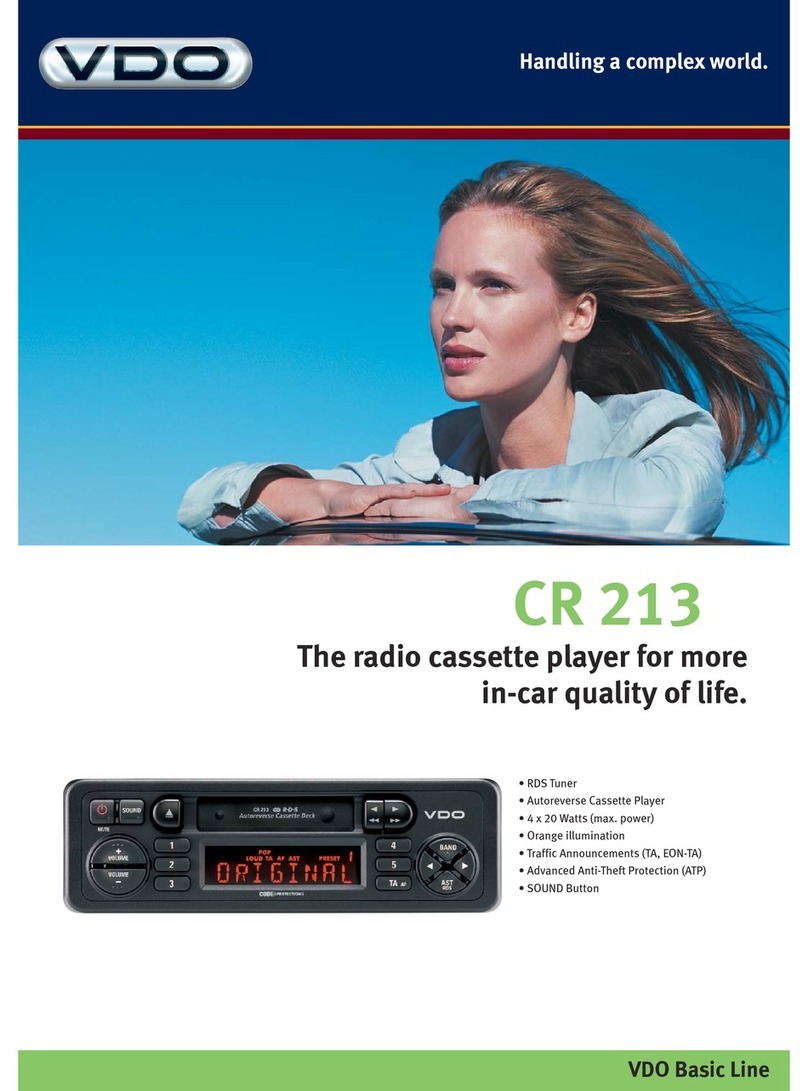 VDO CR 213 User manual