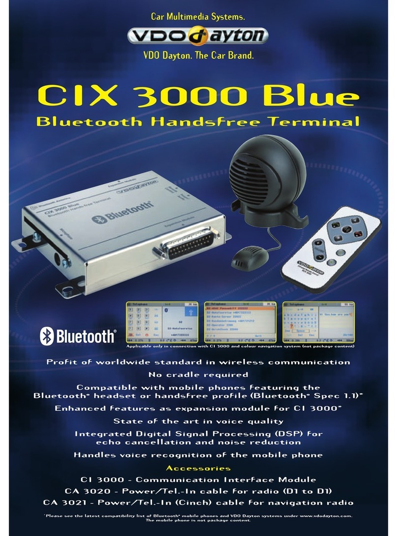 VDO CIX 3000 BLUE - User manual