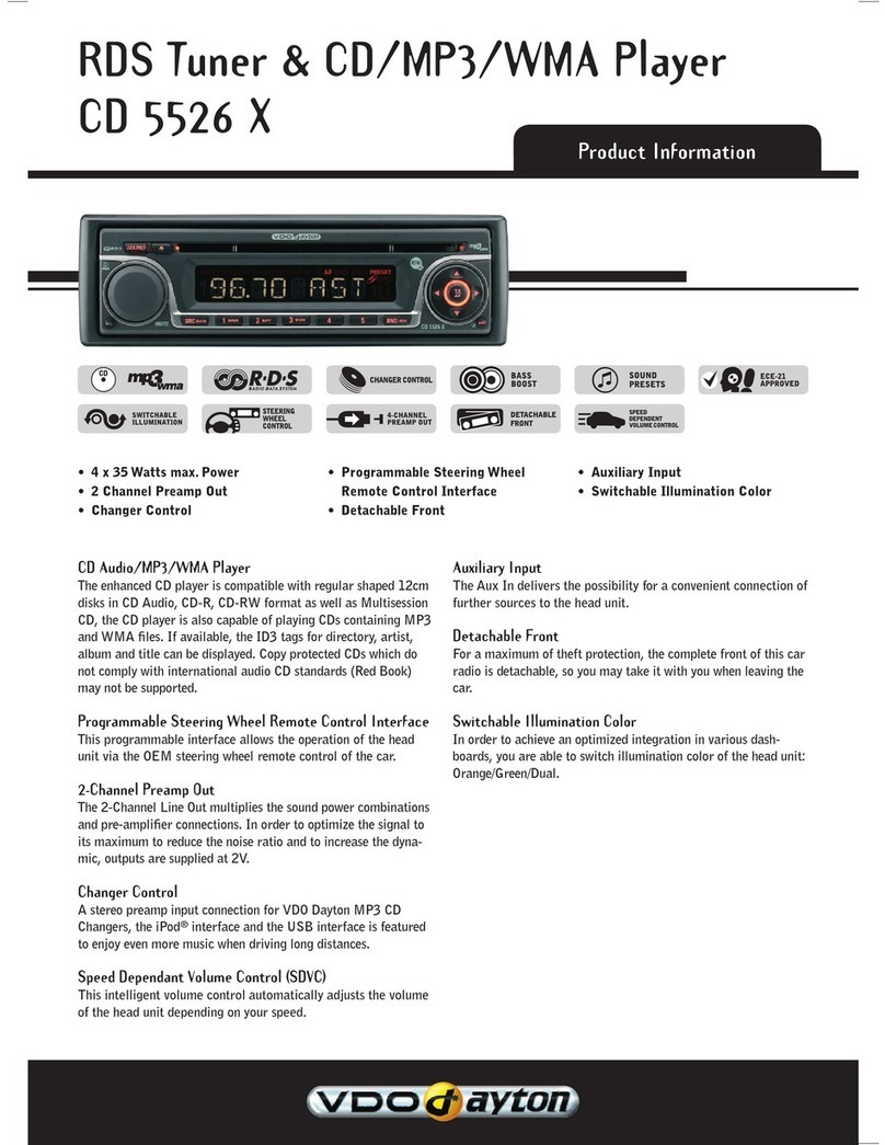 VDO CD 5526 X User manual
