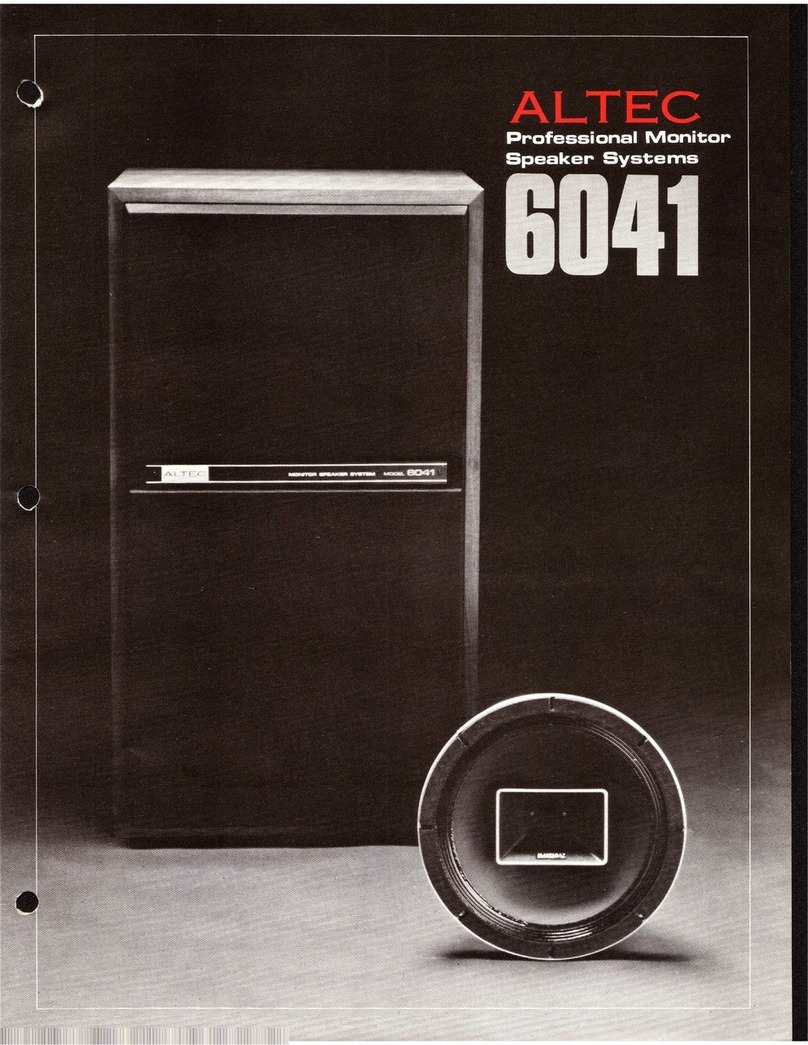 Altec 6041 HI FI SPEAKER manual