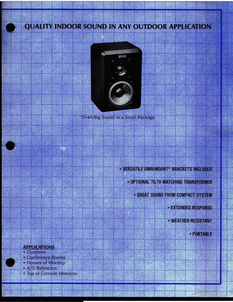 Altec Lansing 55-4A SPEAKER SYSTEM manual