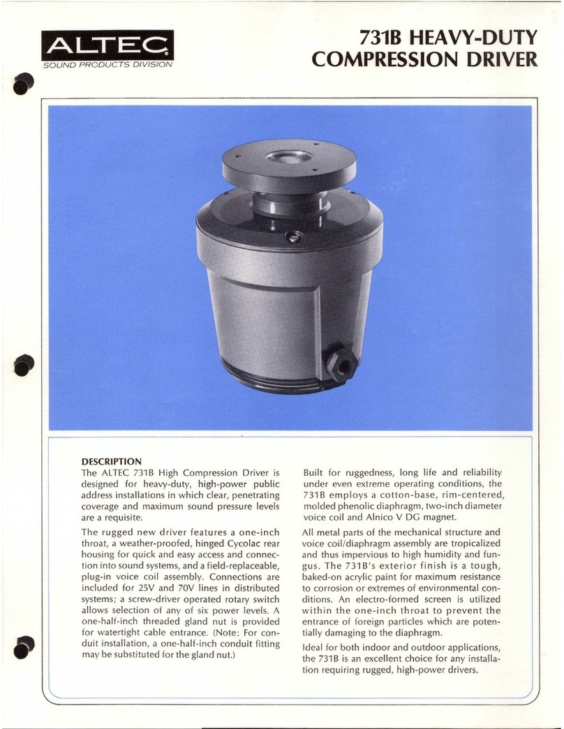 Altec 731B HF DRIVER manual