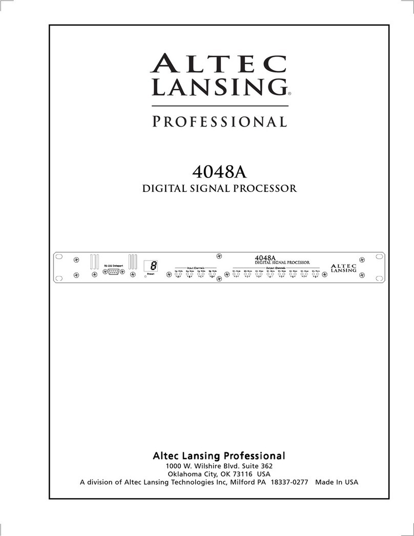 Altec Lansing 4048A SIGNAL PROCESSING User manual