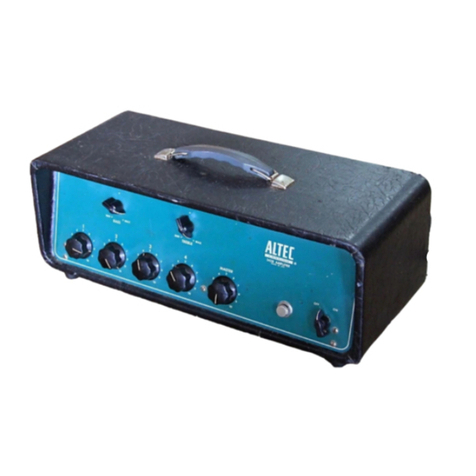 Altec Lansing 342B POWER AMP User manual Altec Lansing 342B POWER AMP User manual