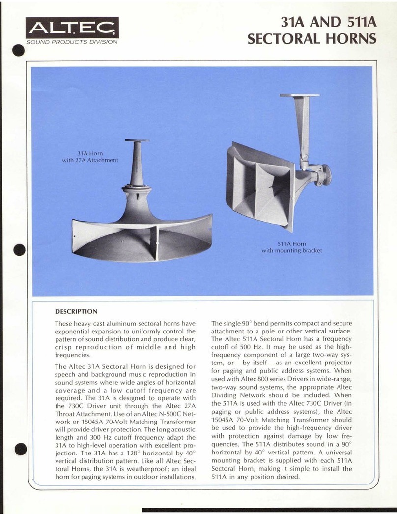 Altec 31A HF HORNS manual