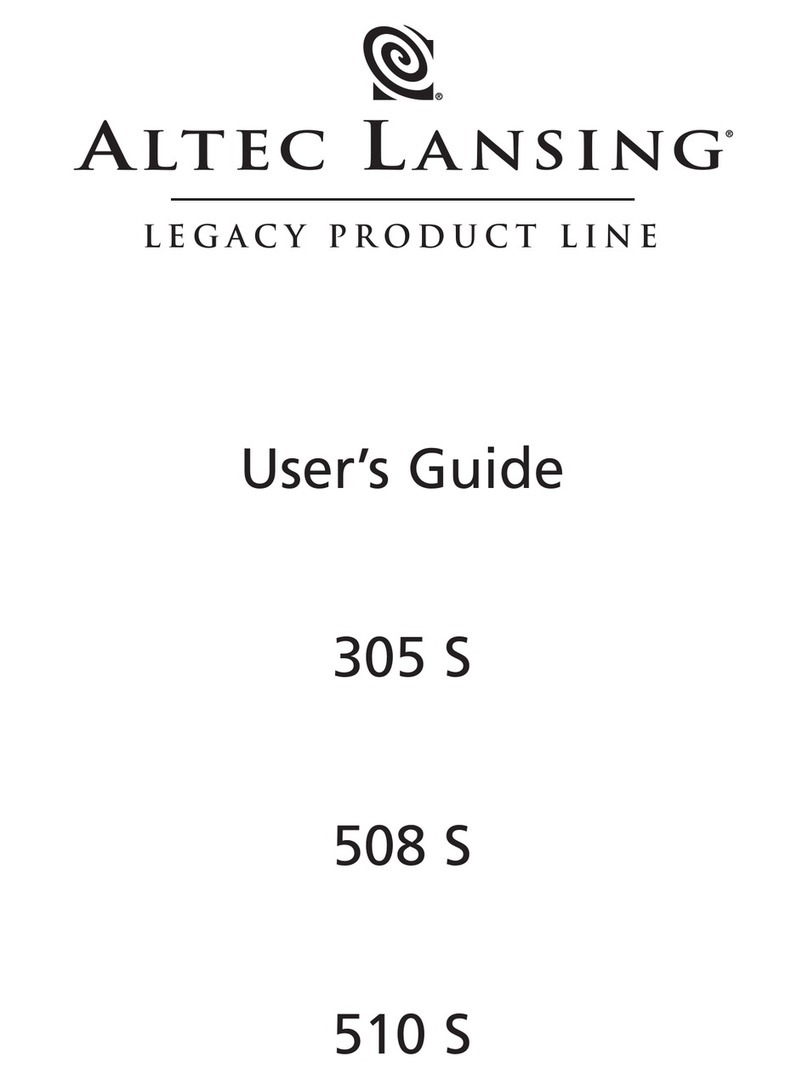 Altec Lansing 305 S User manual