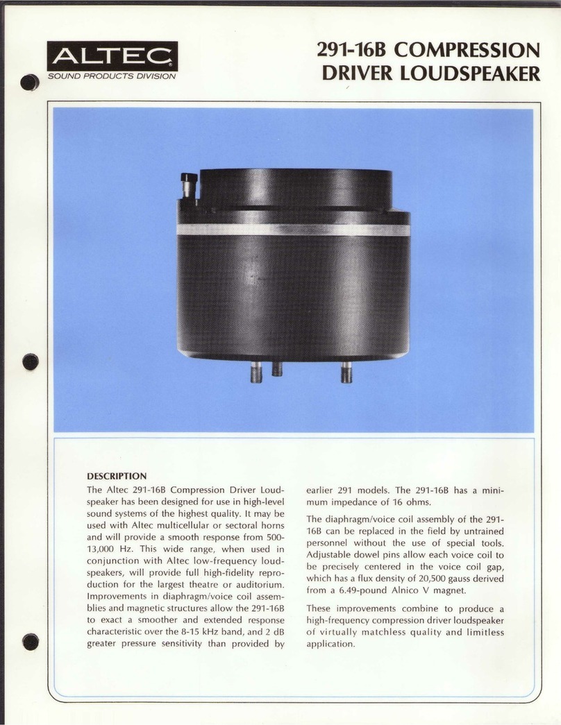 Altec 291-16B HF DRIVER manual
