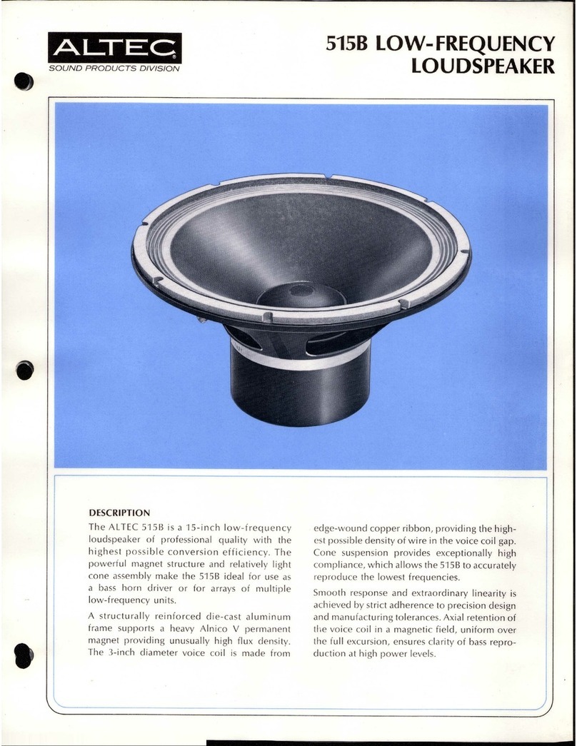 Altec Lansing 515B LF SPEAKER manual