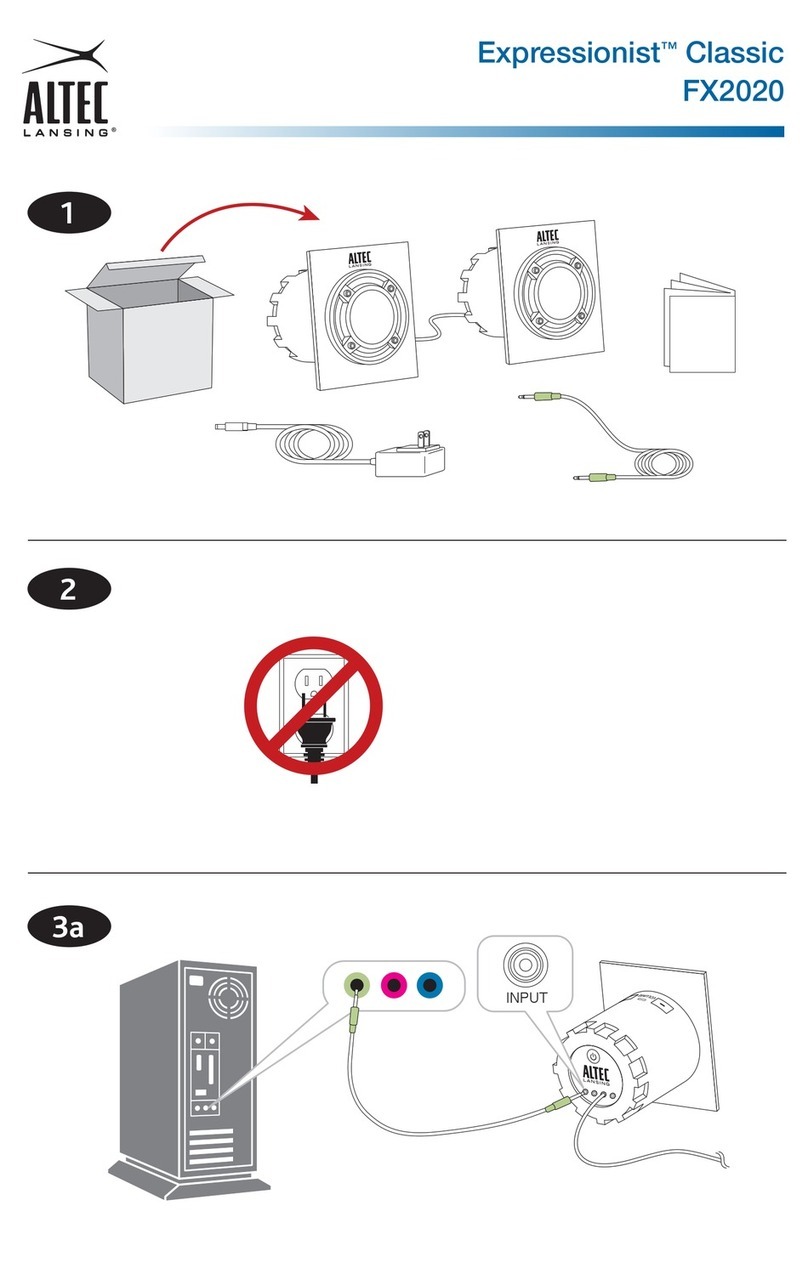 Altec Lansing EXPRESSIONIST CLASSIC User manual