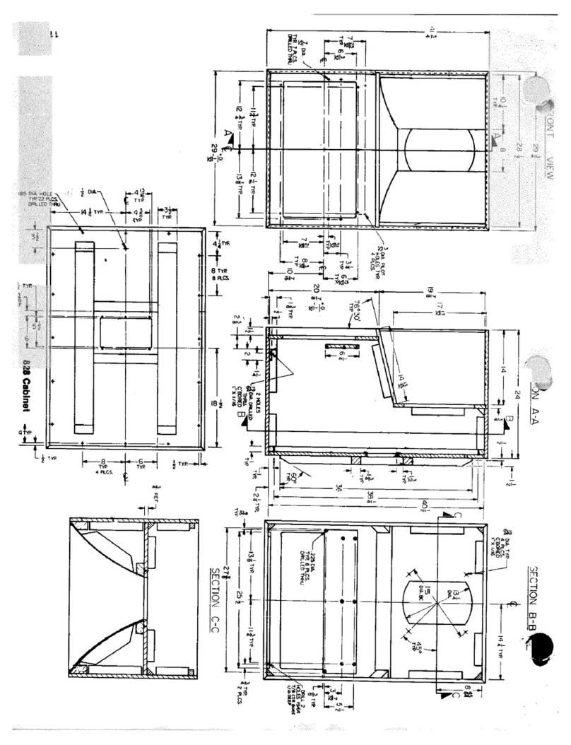 Altec Lansing 828 LF SPEAKER CABINET PLAN User manual