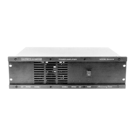 Altec Lansing 9444B POWER AMPLIFIER SERVICE Specifications