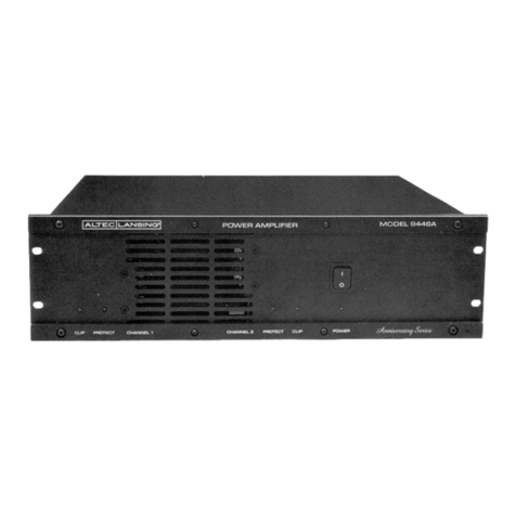 Altec Lansing 9446A POWER AMPLIFIER User manual Altec Lansing 9446A POWER AMPLIFIER User manual