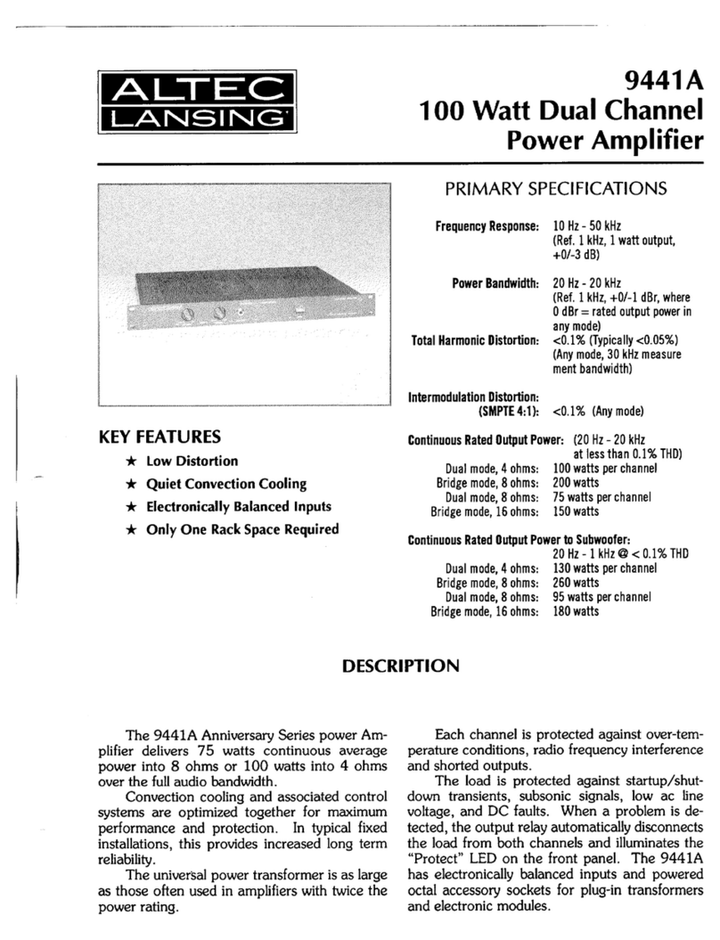 Altec Lansing 9441A User manual