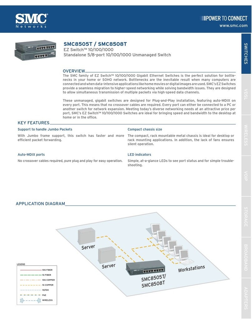 SMC Networks 8505T - FICHE TECHNIQUE Installation guide