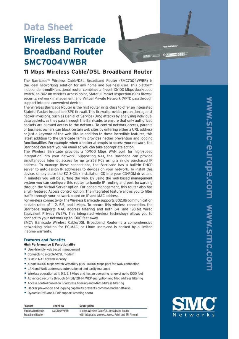SMC Networks Barricade SMC7004VWBR User manual