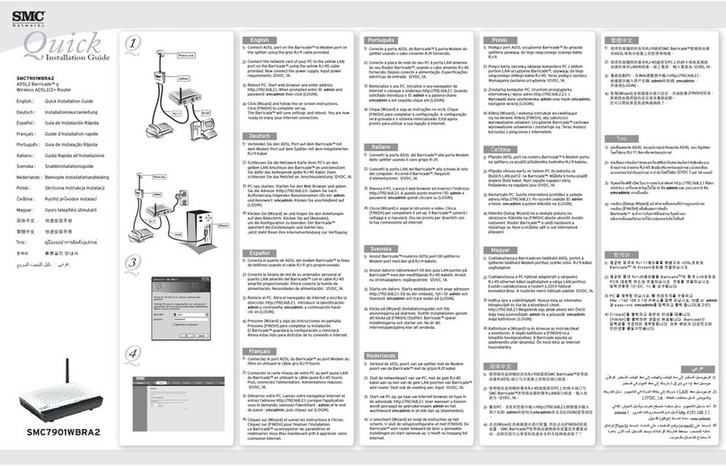 SMC Networks Barricade SMC7901WBRA2 installation guide