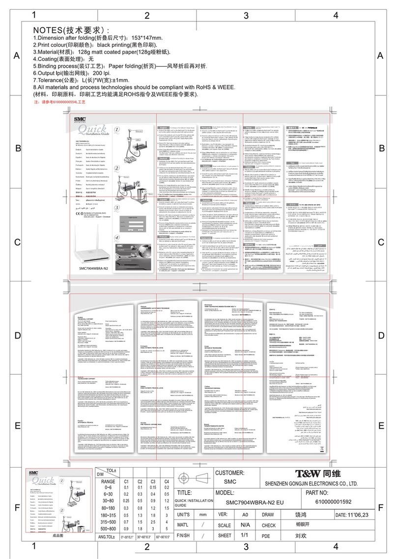 SMC Networks SMC7904WBRA-N2 Quick installation guide