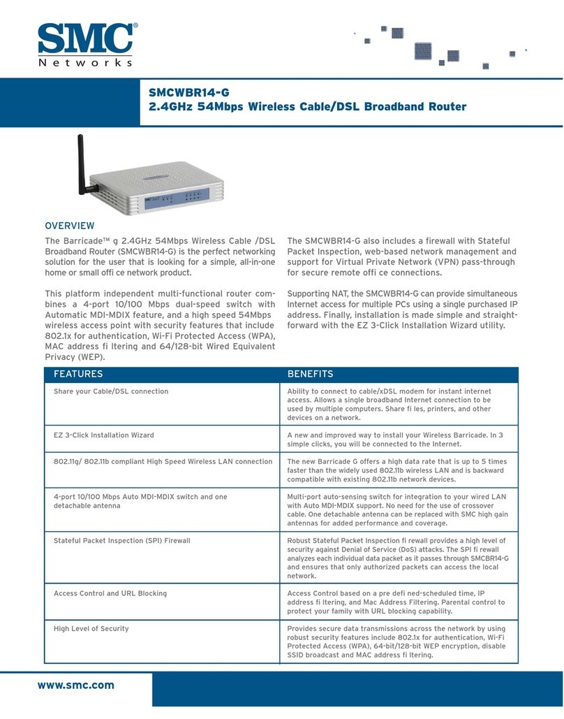 SMC Networks Barricade SMCWBR14-G User manual